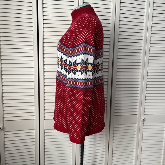 Vintage Liz Claiborne Nordic 1/4 zip sweater M - Picture 7 of 11